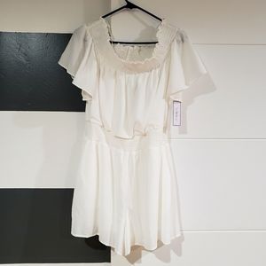 BNWT Premier Amour Short Sleeve Romper (14) WHITE